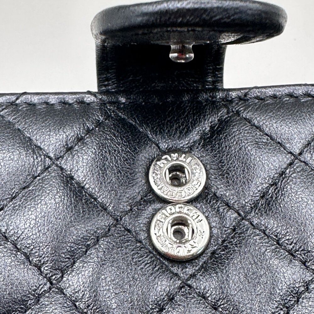 Designer wallet quilted black Etienne Aigner long clutch - Picture 6 of 11